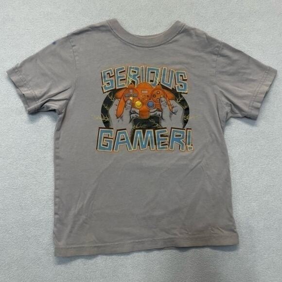 Serious Gamer Graphic T-shirt gray video games short sleeve tee Size Small 5-6 - Picture 5 of 9